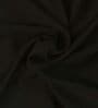Black Cotton Solid 210TC Plain Single Bedsheet with 1 Pillow Cover