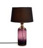 Barry Puple Glass Base Table Lamp with Black Shade