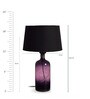 Barry Puple Glass Base Table Lamp with Black Shade