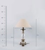 Beige Fabric Shade Table Lamp with Brass Base