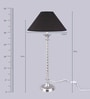 Black Fabric Shade Table Lamp with Silver Base