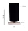 Black Cotton table lamp with White wood base -5