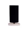 Black Cotton table lamp with White wood base -5