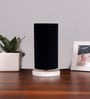 Black Cotton table lamp with White wood base -5