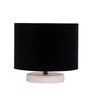 Black Cotton table lamp with White wood base1