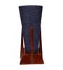 Black Cotton Table Lamp With Wood Base