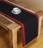 Solid Color Black Cotton 45x13 Inches Table Runner