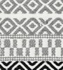 Black Cotton Vintage 2 x 3  Feet Hand Woven Dhurrie