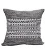Black Textured Cotton 18 x 18 Inches Cushion Covers (Set of 2)
