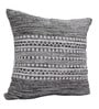 Black Textured Cotton 18 x 18 Inches Cushion Covers (Set of 2)