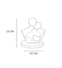 Black Couple Showpiece Gold Heart With White Marble Base