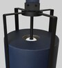 Black Cylindrical LED Pendant Light with 3 Color Modes