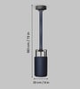 Black Cylindrical LED Pendant Light with 3 Color Modes