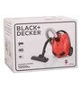 BLACK+DECKER VM1200-B5 1000W High Suction 1 Litre Bagged Vacuum Cleaner in Red Colour