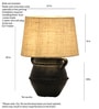 Black Diamond antuque Terracotta Table Lamp