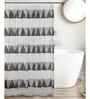 Black Dots Print Polyester Shower Curtain (Length: 78, Width: 70 Inches)
