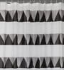 Black Dots Print Polyester Shower Curtain (Length: 78, Width: 70 Inches)