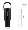 Black DualSip Stainless Steel Double Wall Insulated Tumbler 1.2 Litre