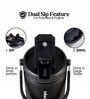 Black DualSip Stainless Steel Double Wall Insulated Tumbler 1.2 Litre