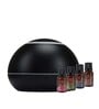 Black Dynamic Aroma Diffuser Humidifier with 4 Assorted Fragrance Oils