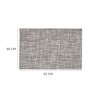 Grey Elena Rectangular Textured PVC Dining Table Placemat