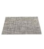 Grey Elena Rectangular Textured PVC Dining Table Placemat
