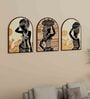 Multicolour Engineered Wood (Set of 3) Art Panels