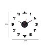 Black Engineered Wood Analog Wall Clock