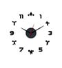 Black Engineered Wood Analog Wall Clock