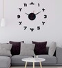 Black Engineered Wood Analog Wall Clock