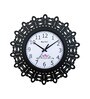 Intricately Black & White Black Engineered Wood Wall Clock