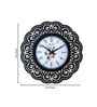 Bristol Black & White Black Engineered Wood Wall Clock