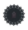 Intricately Black & White Black Engineered Wood Wall Clock