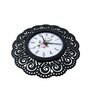 Bristol Black & White Black Engineered Wood Wall Clock