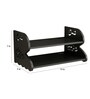 Engineered Wood Wall Mounted Set Top Box Holder in Black Colour