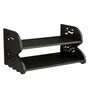 Engineered Wood Wall Mounted Set Top Box Holder in Black Colour