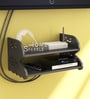 Engineered Wood Wall Mounted Set Top Box Holder in Black Colour