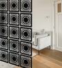 Black Engineered Wood Wall Hanging Room Divider Panel