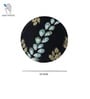 Black Engineered Wood Handpainted 15 Inch Wall Art with Leaf Vine design