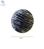 Black Engineered Wood Hanpainted 15 Inch Wall Art with White & Gold Lines