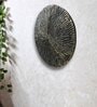 Black Engineered Wood Handmade 15 Inch Wall art with 3D Golden Sun rays