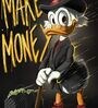 MAKE MONEY DUCK HD Poster With Black Frame, 12.5   17.3 Inches