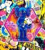 KAWS HD Poster With Black Frame, 12.5   17.3 Inches