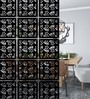 Black Engineered Wood Set of 12 Blocks Hanging Screen & Dividers