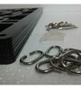 Black Engineered Wood Set of 12 Hanging Room Divider