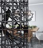 Black Engineered Wood Set Of 28 Hanging Room Divider