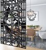 Black Engineered Wood Set Of 28 Hanging Room Divider