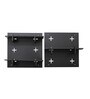 Black Engineered Wood Square Set of 2 Modular Wall Shelf