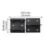 Black Engineered Wood Square Set of 2 Modular Wall Shelf