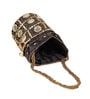 Black Fabric Embroidered Potli Bag for Women (20 cm)